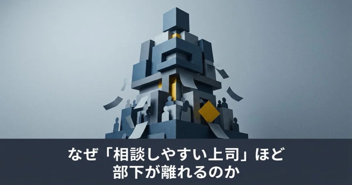 なぜ「相談しやすい上司」ほど部下が離れるのか