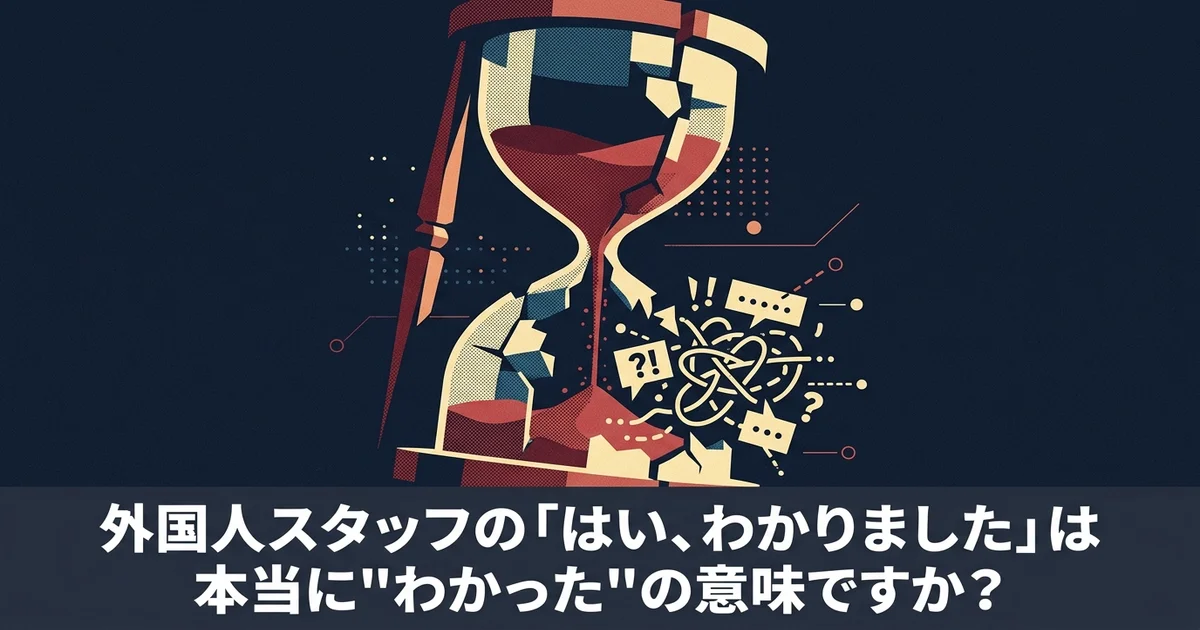 外国人スタッフの「はい、わかりました」は本当に"わかった"の意味ですか？